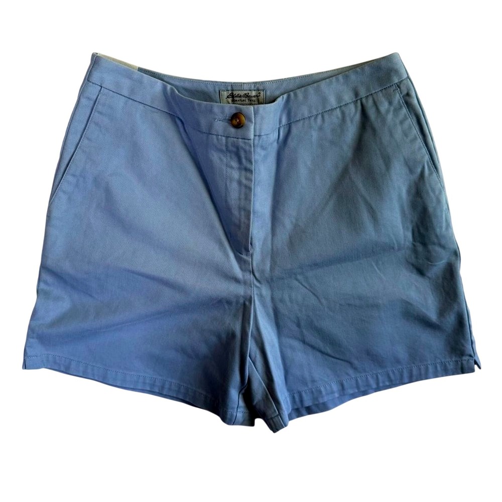 Eddie Bauer | Women's 6, Blue Signature Twill Chino Shorts, Relaxed Fit, NWT